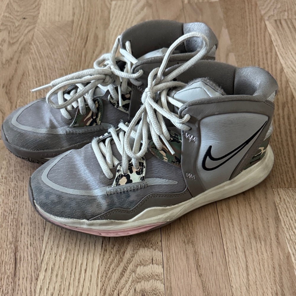 Nike Gray and Camouflage High-Top Sneakers